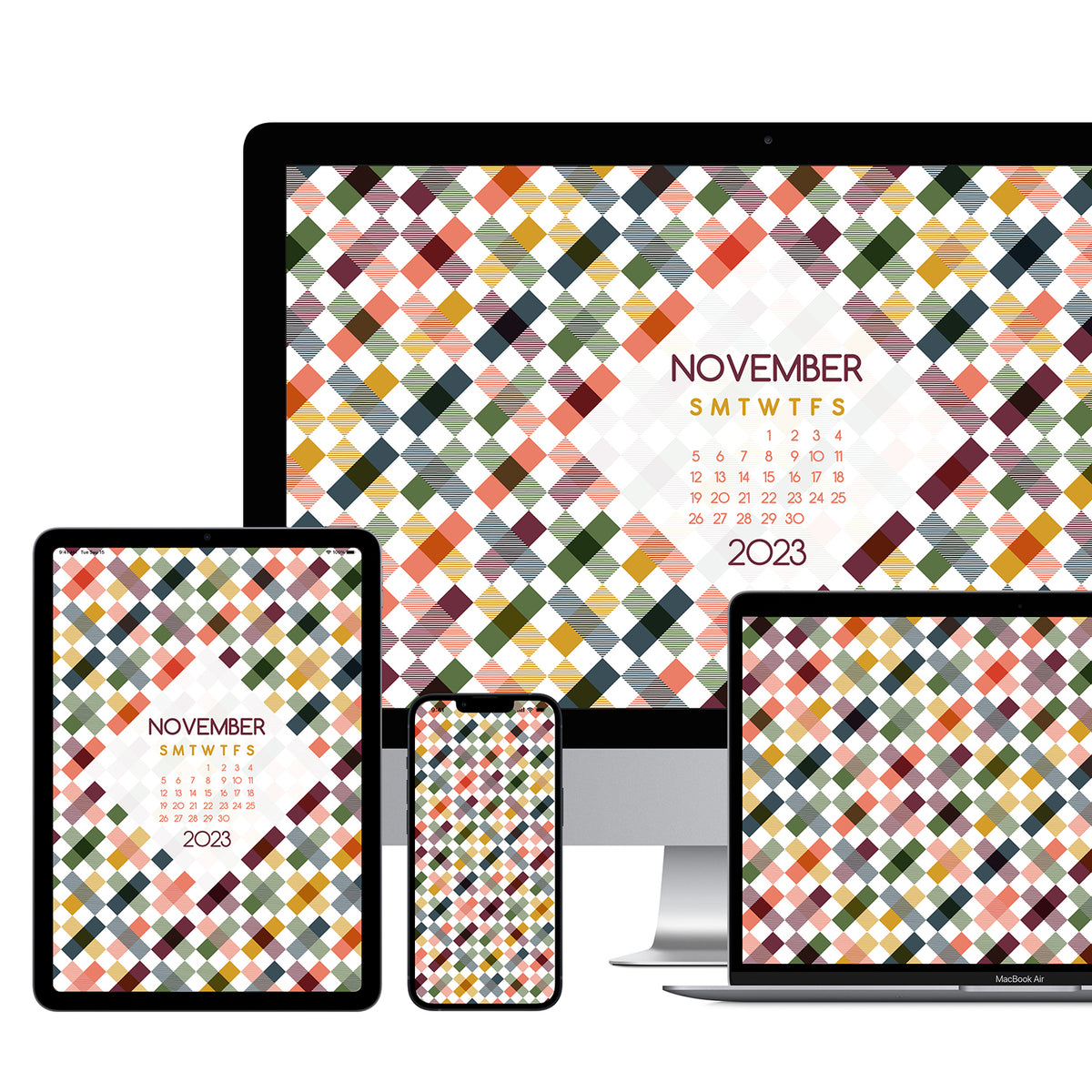NOVEMBER 2023 DIGITAL WALLPAPERS: HARVEST PLAID – MASU