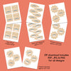 Thankful Thanksgiving Printable Table Place Cards, Leaves, & Flowers