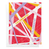 Birthday Celebration Stripe Greeting Card