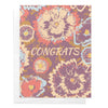 Congratulations Purple Floral Wedding & Celebration Greeting Card