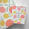 Citrus Fruit Polka Dot Recycled Wrapping Paper