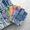 Blue & White Flower Folk Art Eco-Friendly Wrapping Paper