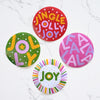 Jingle Jolly Joy Christmas Eco-Friendly Sticker Variety Pack of 8