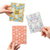 Hello Folk Art Inspired Orange Spring Flowers Greeting Card