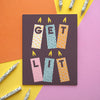 Confetti Get Lit Birthday Candles Greeting Card