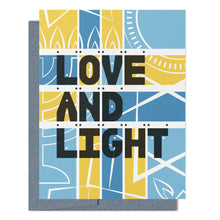  Love and Light Blue & Gold Hanukkah Greeting Card