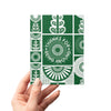 Emerald Green Folk Art Inspired Flower Thank You Greeting Card