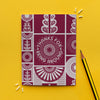 Berry Red Folk Art Inspired Flower Thank You Greeting Card