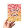You're On Fire Encouragement & Celebration Greeting Card