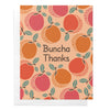 Buncha Thanks Peaches Thank You Peach Fuzz Greeting Card
