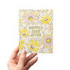 Happily Ever After Floral Wedding Greeting Card