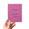 Pink Leopard Print Birthday & Bachelorette Greeting Card