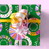 Modern Christmas Green Wreath Eco-Friendly Wrapping Paper