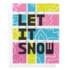 Let It Snow Christmas Snowflake Greeting Card