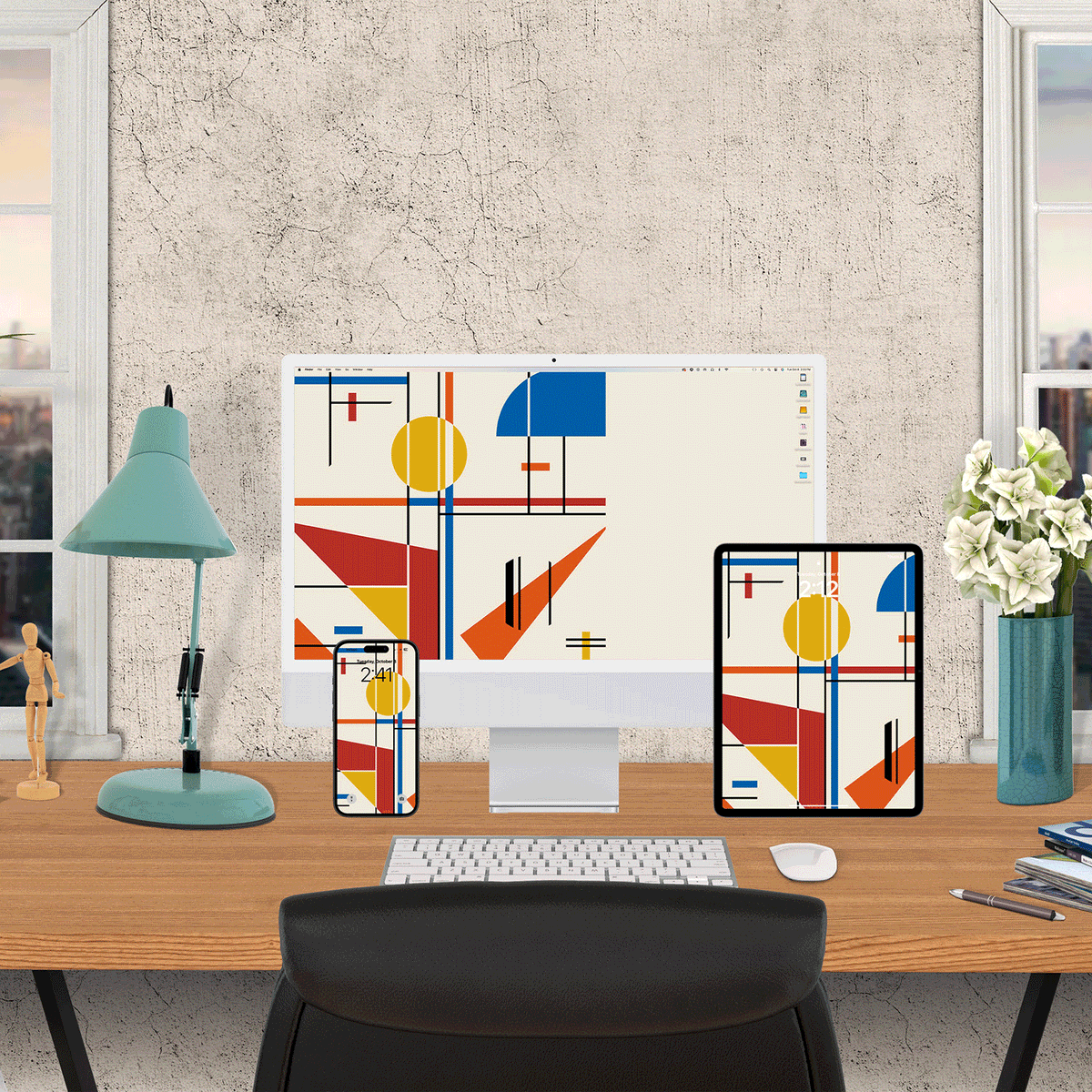 Bauhaus Inspired Digital Wallpapers Download – MASU