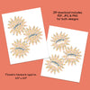 Thankful Thanksgiving Printable Table Place Cards, Leaves, & Flowers
