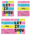 Let It Snow Christmas Snowflake Greeting Card