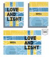 Love and Light Blue & Gold Hanukkah Greeting Card