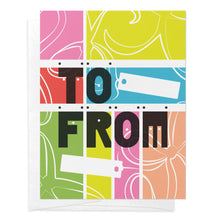  To & From Gift Tags & Bows Christmas Card