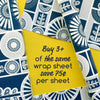 Gold, Pink, & White Star Eco-Friendly Wrapping Paper