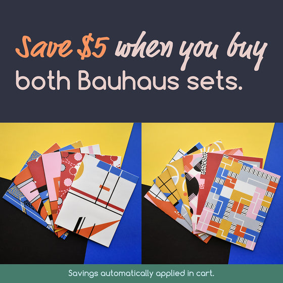 Bauhaus Inspired Note Card Set of 6 - 2 of 2