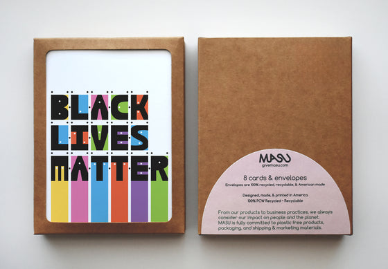 BLM (Black Lives Matter) Rainbow Greeting Card