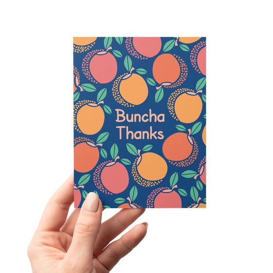 Buncha Thanks Peaches Thank You Greeting Card