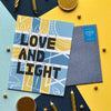 Love and Light Blue & Gold Hanukkah Greeting Card