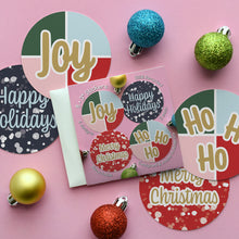  Joyous Modern Christmas Eco-Friendly Sticker Variety Pack of 8