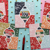 Joy Ornament & Snow Modern Christmas Greeting Card