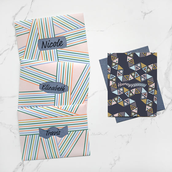 Hooray Triangles Celebration Greeting Card