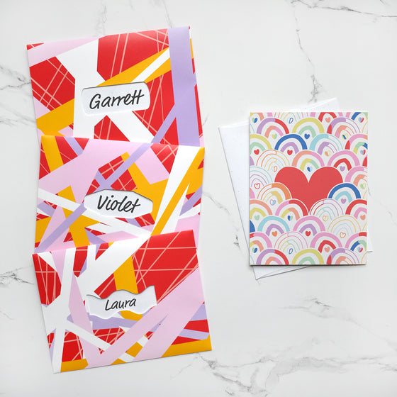 Rainbows and Hearts Love & Valentine's Day Greeting Card