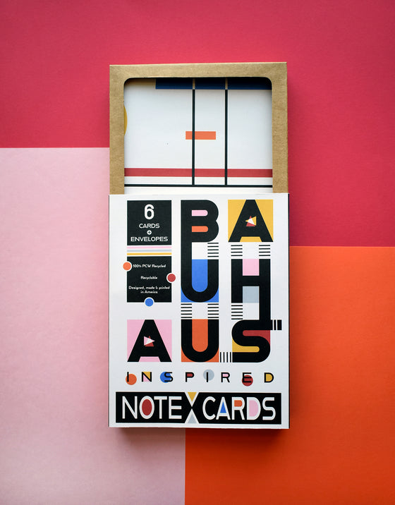 Bauhaus Inspired Note Card Set of 6 - 1 of 2