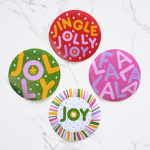  Jingle Jolly Joy Christmas Eco-Friendly Sticker Variety Pack of 8