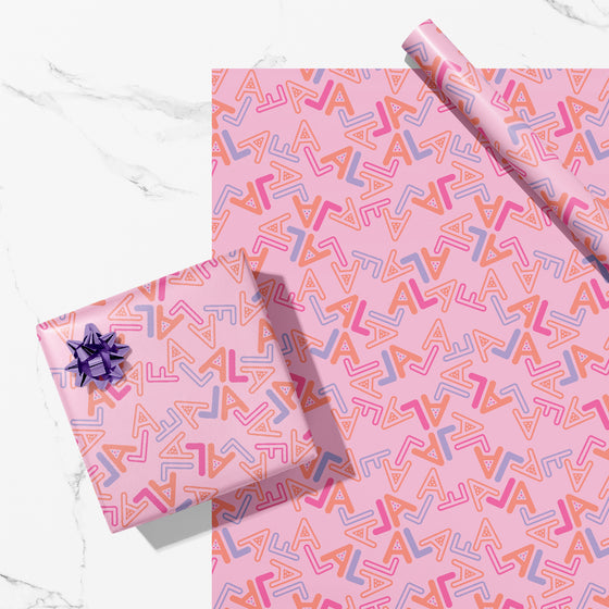 FaLaLaLaLa Pinkmas Christmas Eco-Friendly Wrapping Paper