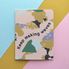  Keep Making Waves Pink Terrazzo Encouragement Greeting Card