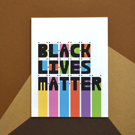 BLM (Black Lives Matter) Rainbow Greeting Card