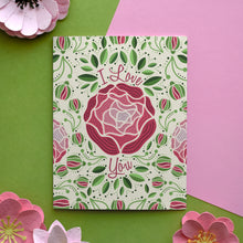  I Love You Rose Valentine's Day & Anniversary Greeting Card