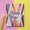 Thank You Triangles Geometric Greeting Card