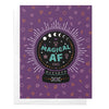 Magical AF Crystal Ball Halloween Greeting Card