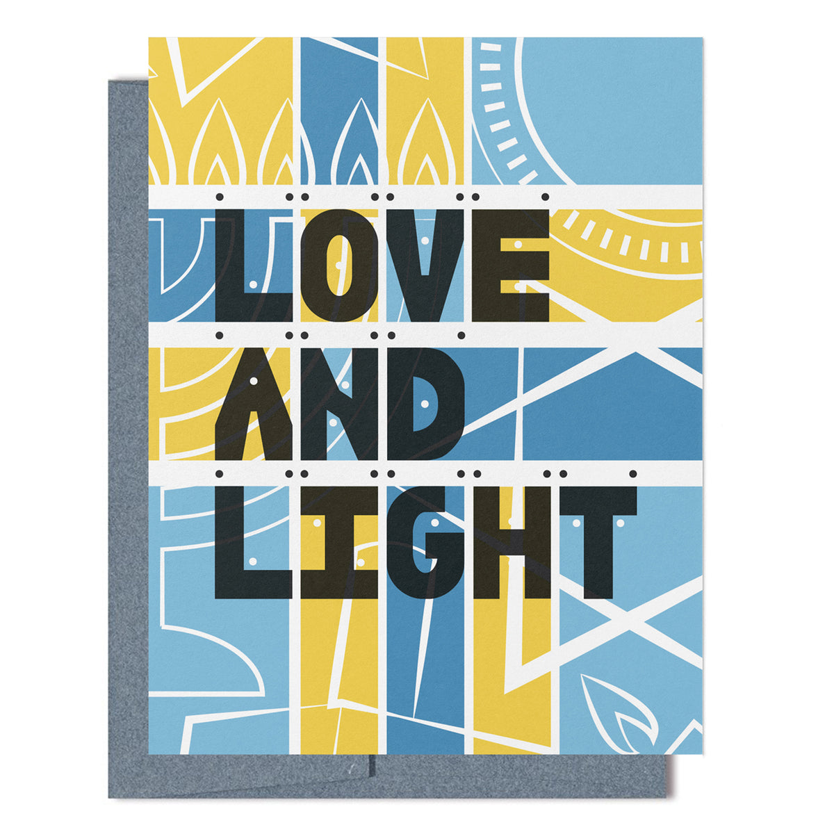 Love and Light Blue & Gold Hanukkah Greeting Card – MASU