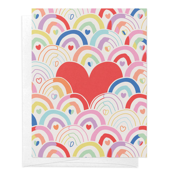 Rainbows and Hearts Love & Valentine's Day Greeting Card