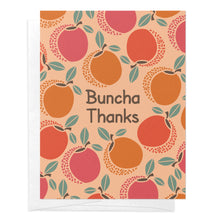  Buncha Thanks Peaches Thank You Peach Fuzz Greeting Card