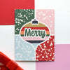 Merry Ornament & Snow Modern Christmas Greeting Card