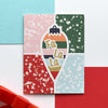 FaLaLa Ornament & Snow Modern Christmas Greeting Card