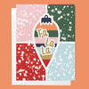 FaLaLa Ornament & Snow Modern Christmas Greeting Card