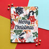 Merry Christmas Shapes & Snow Modern Christmas Greeting Card