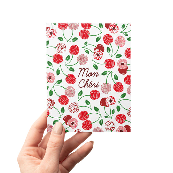 Cherry Mon Chéri Love Greeting Card