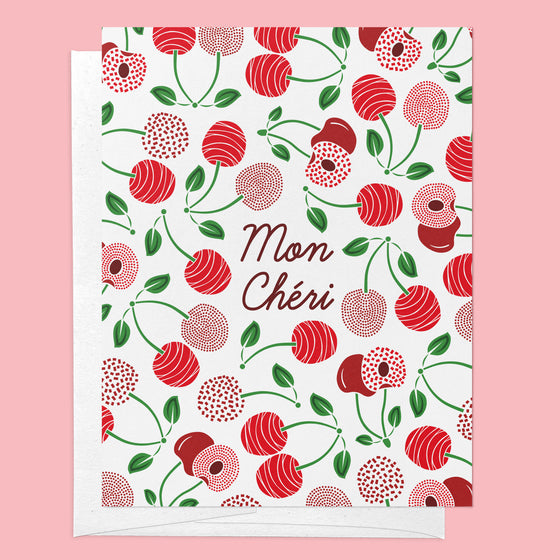 Cherry Mon Chéri Love Greeting Card