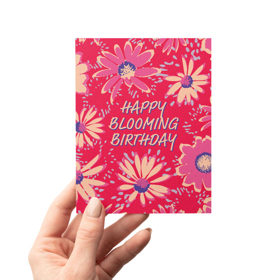 Happy Blooming Birthday Flower Greeting Card